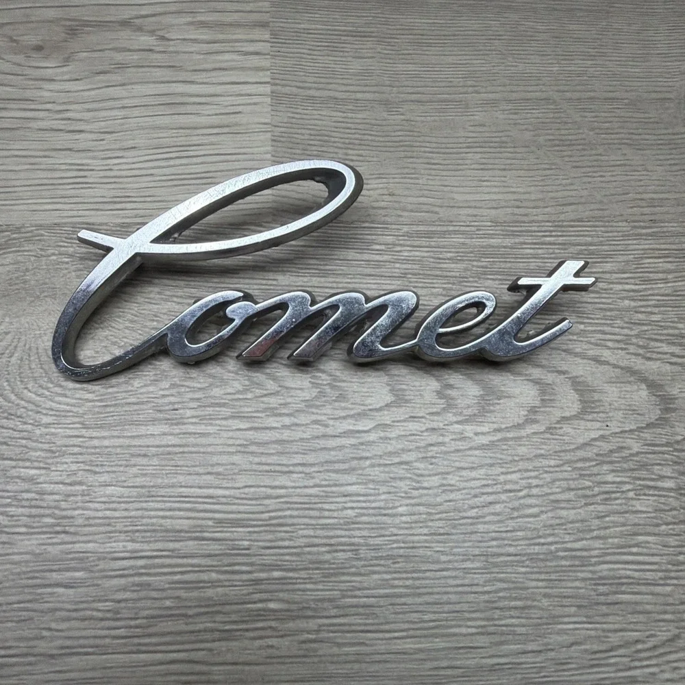 COMET Car Chrome Logo Emblem‎ Badge OE OEM Genuine Vintage 1960's-1970's
